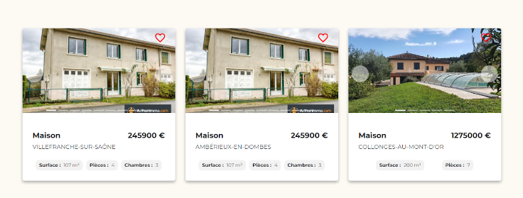 Page de listing de produits réalisé par WDS Agency